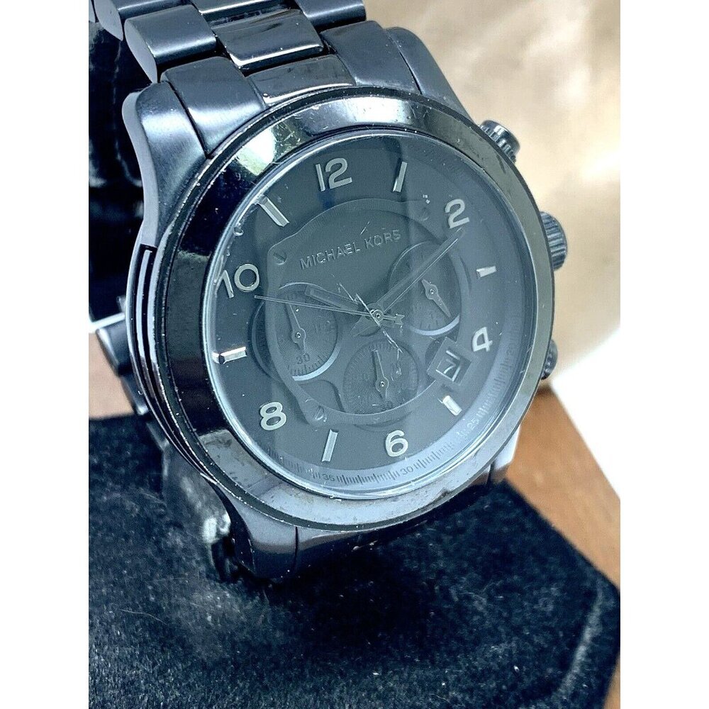 Michael Kors Men's Watch MK8157 Quartz Chronograph Black Dial Stainless Steel
